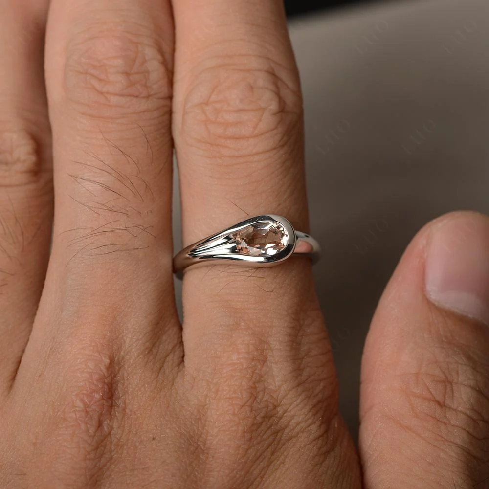Morganite Simple Oval Engagement Ring - Image 13