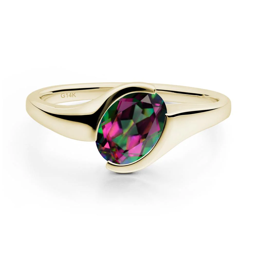 Oval Mystic Topaz Tension Ring - Image 7