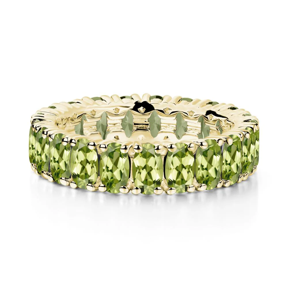 Oval Peridot Eternity Band Ring - Image 3