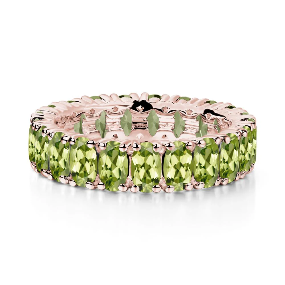 Oval Peridot Eternity Band Ring - Image 5