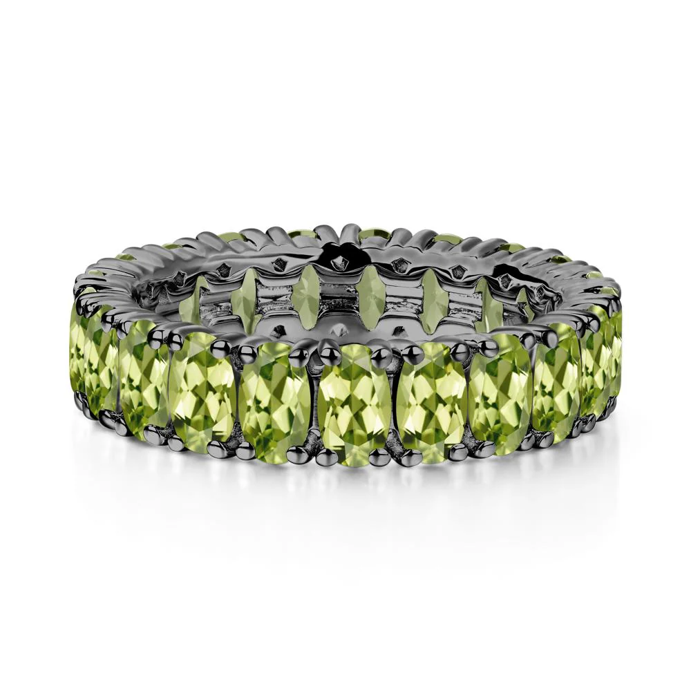 Oval Peridot Eternity Band Ring - Image 7
