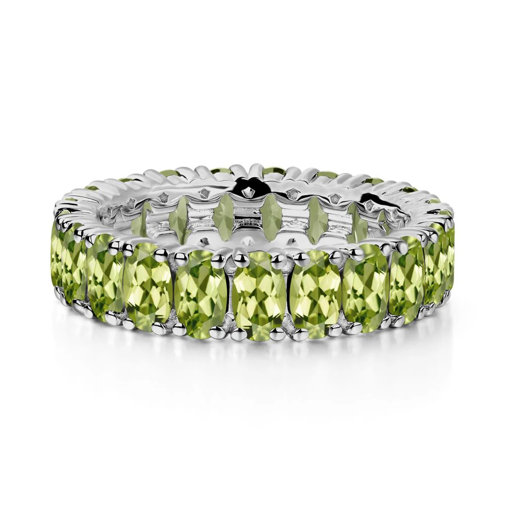 Oval Peridot Eternity Band Ring - Image 8