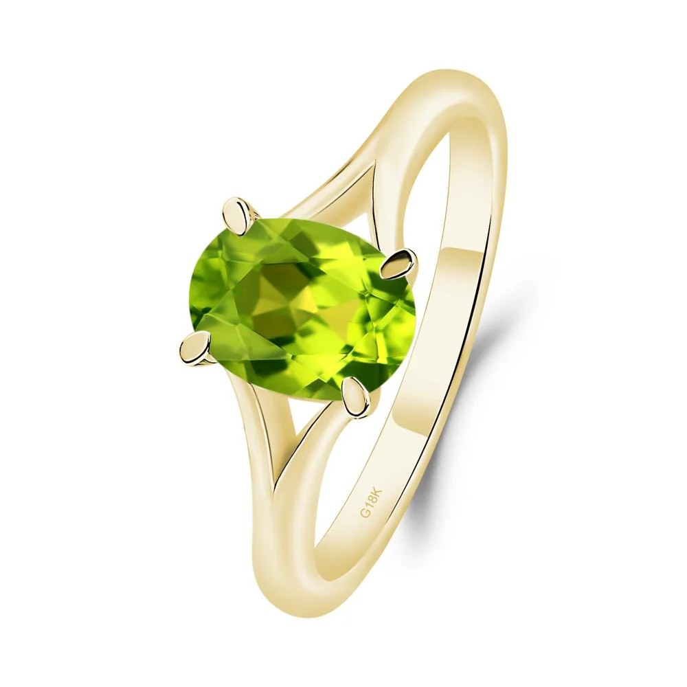 Peridot Split Shank Ring - Image 3