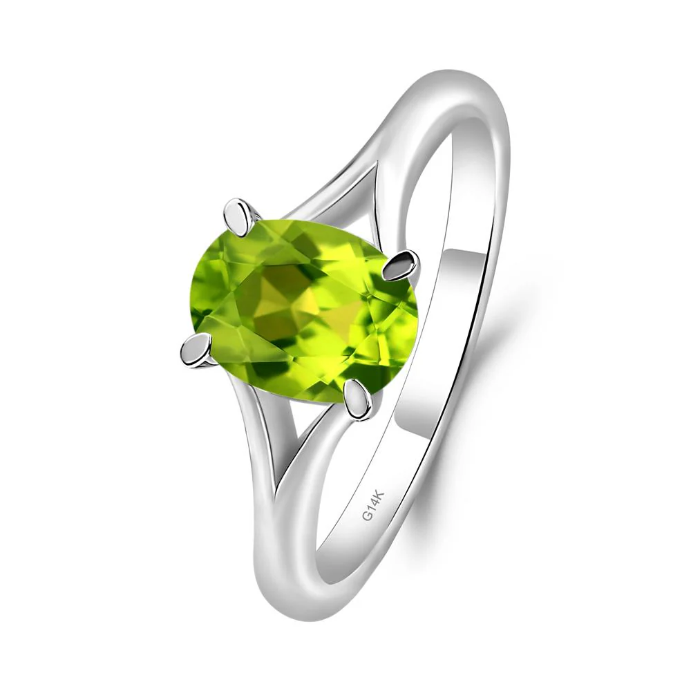 Peridot Split Shank Ring - Image 4