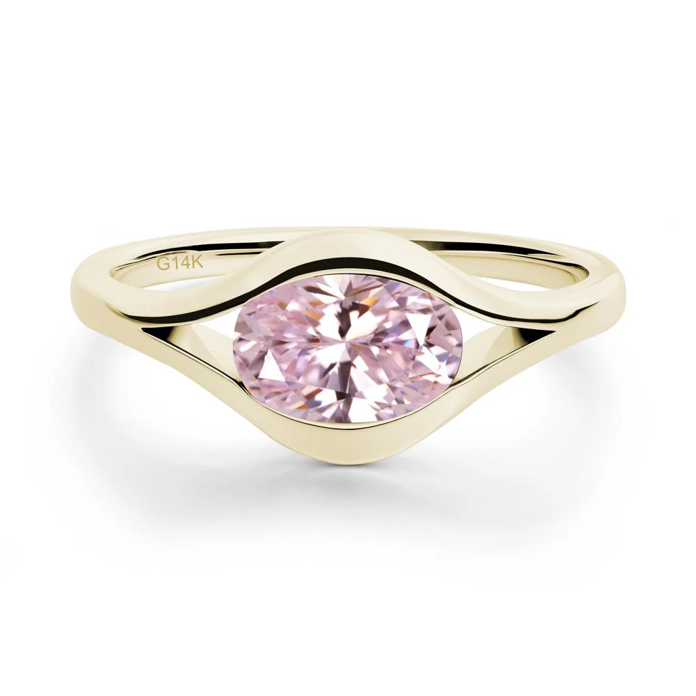 Oval Pink Cubic Zirconia Evil Eye Ring - Image 9