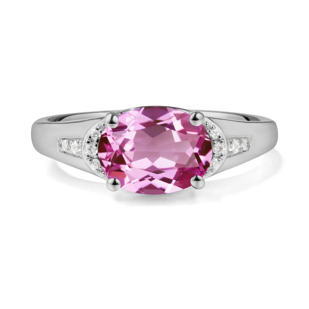 Oval Pink Sapphire Statement Ring
