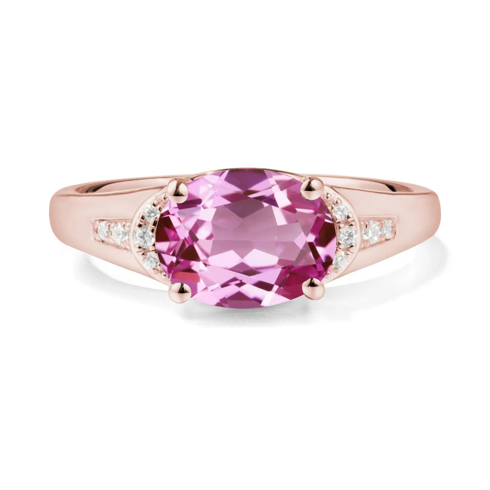 Oval Pink Sapphire Statement Ring - Image 6