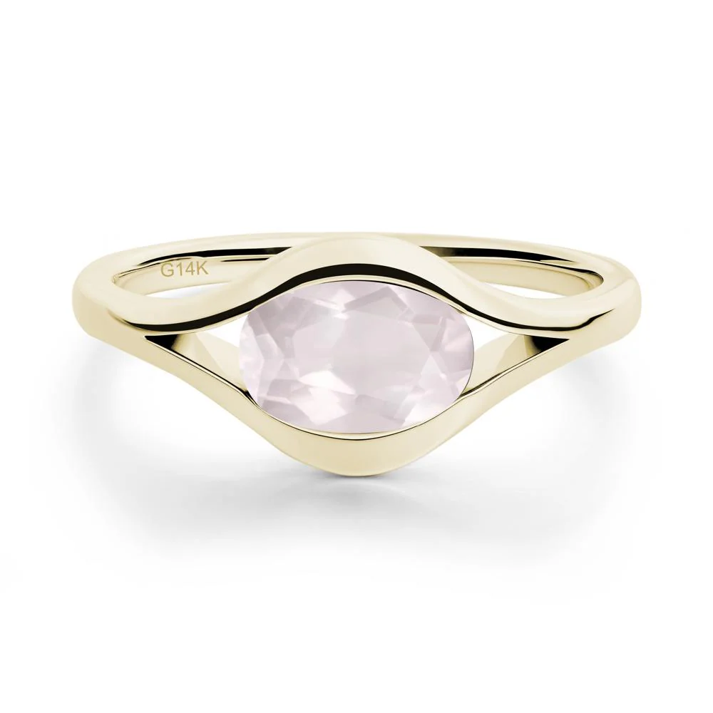 Oval Rose Quartz Evil Eye Ring - Image 9