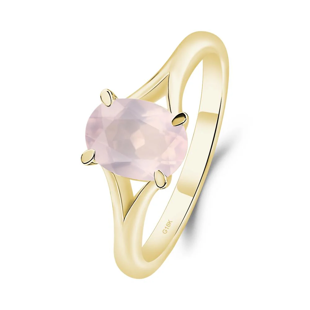 Rose Quartz Solitaire Promise Ring - Image 2