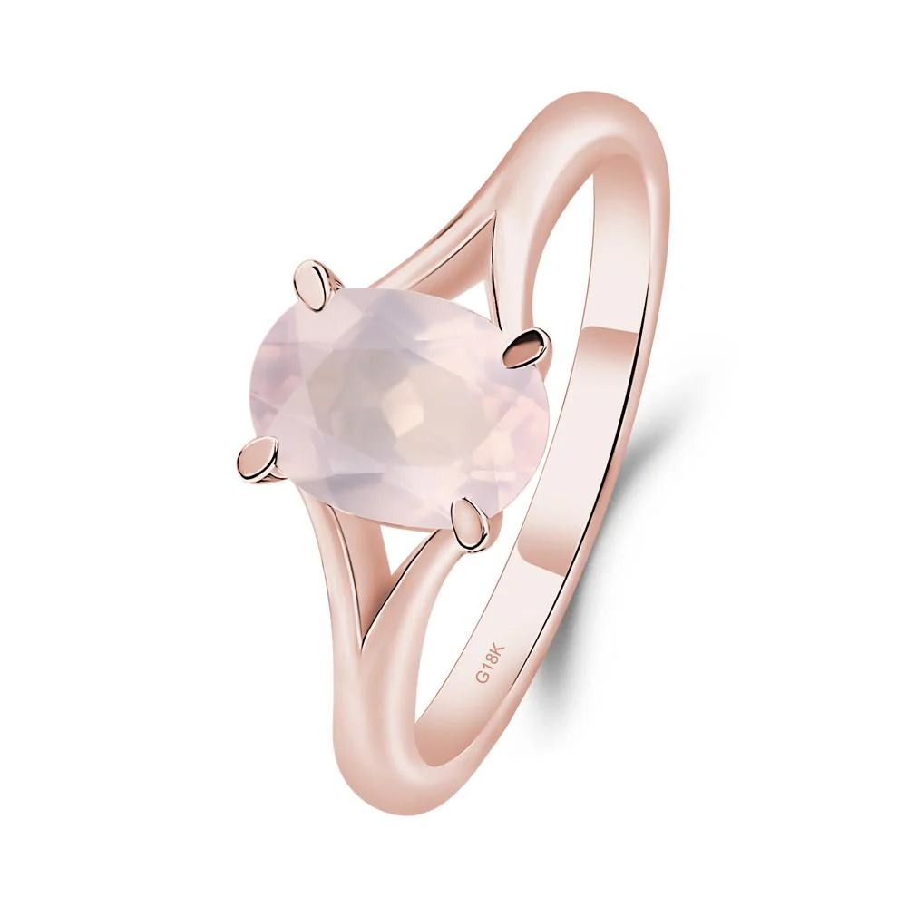 Rose Quartz Solitaire Promise Ring - Image 3