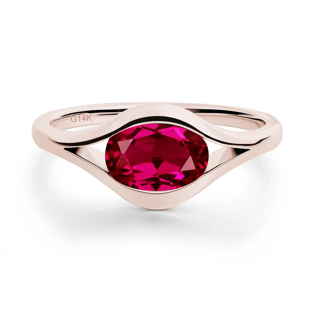Oval Ruby Evil Eye Ring - Image 2