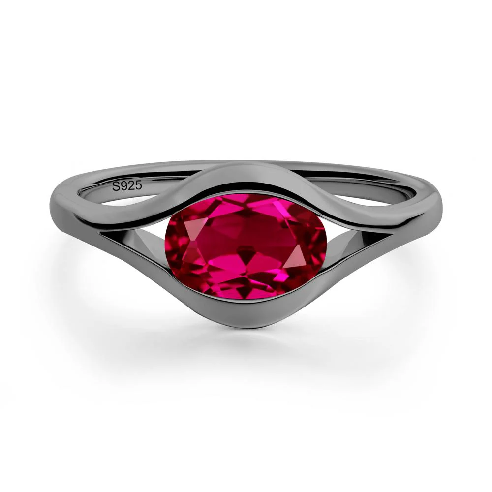 Oval Ruby Evil Eye Ring - Image 3