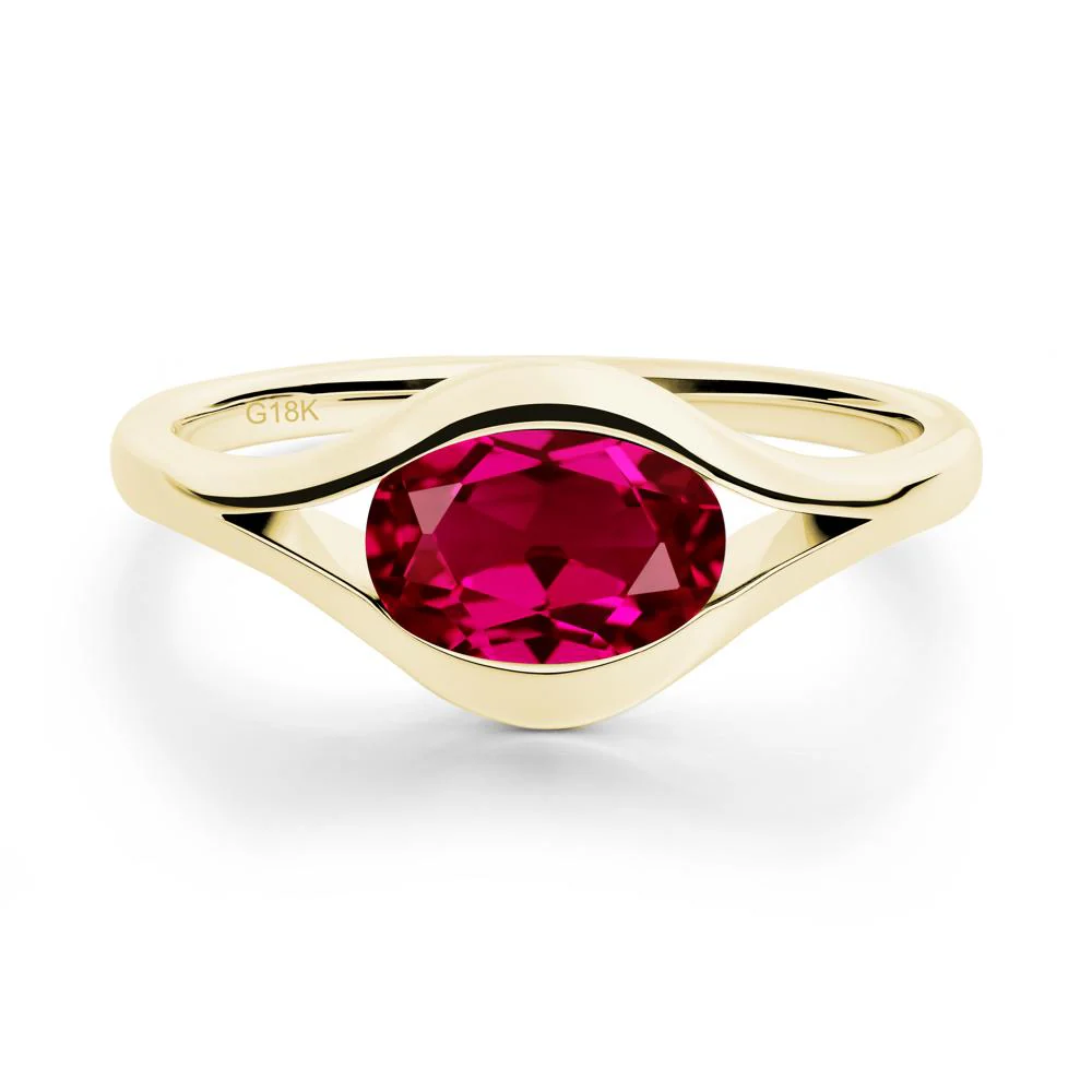 Oval Ruby Evil Eye Ring - Image 5
