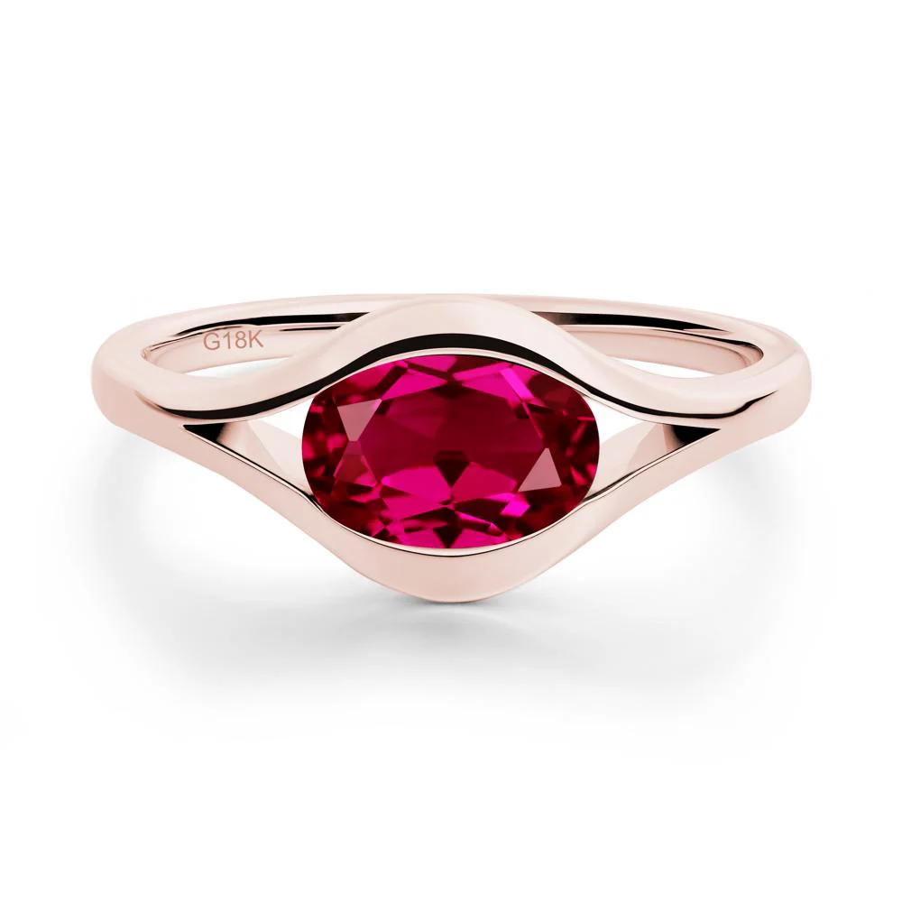 Oval Ruby Evil Eye Ring - Image 6