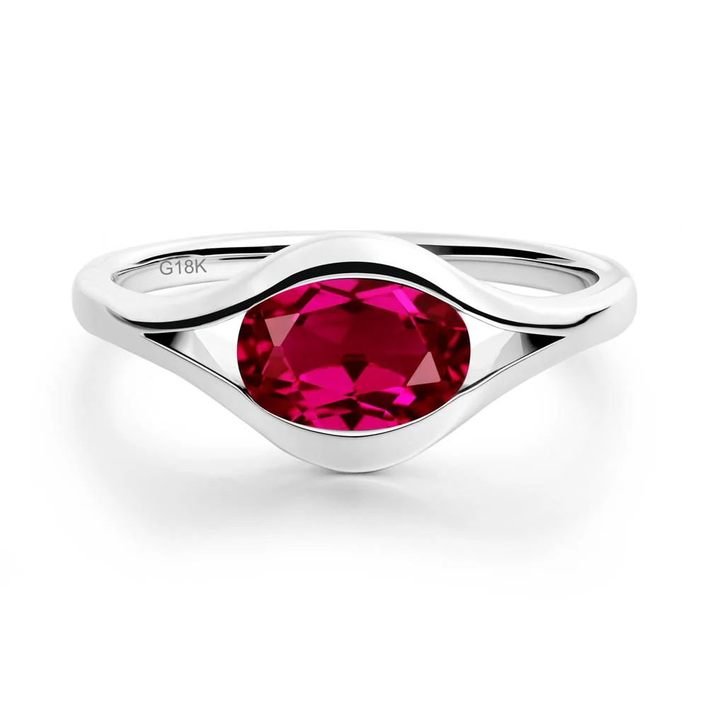 Oval Ruby Evil Eye Ring - Image 7