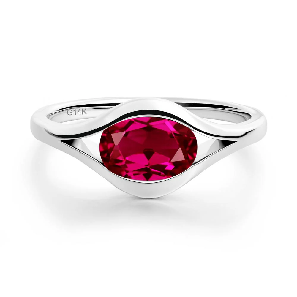 Oval Ruby Evil Eye Ring - Image 8