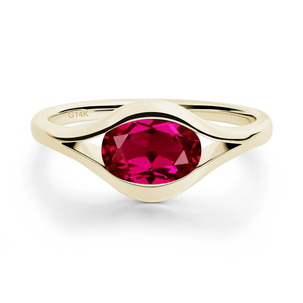 Oval Ruby Evil Eye Ring - Image 9