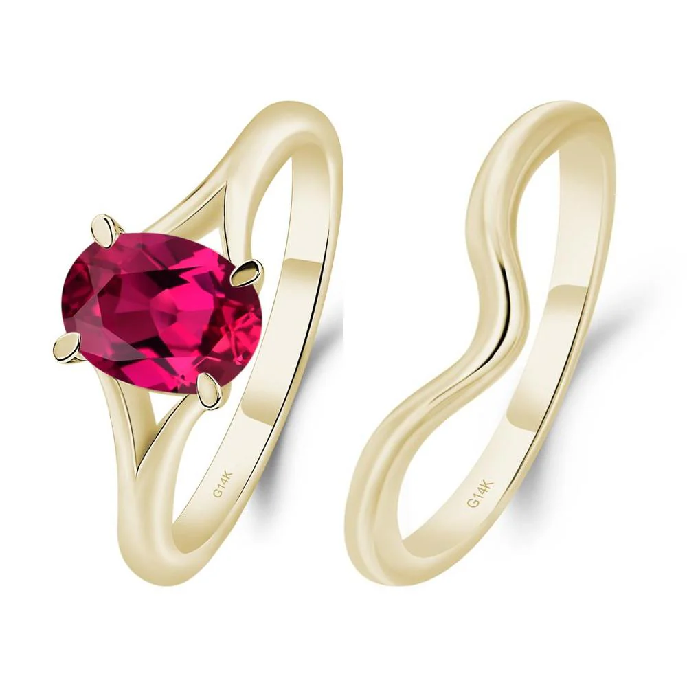 Ruby Split Shank Engagement Ring - Image 15