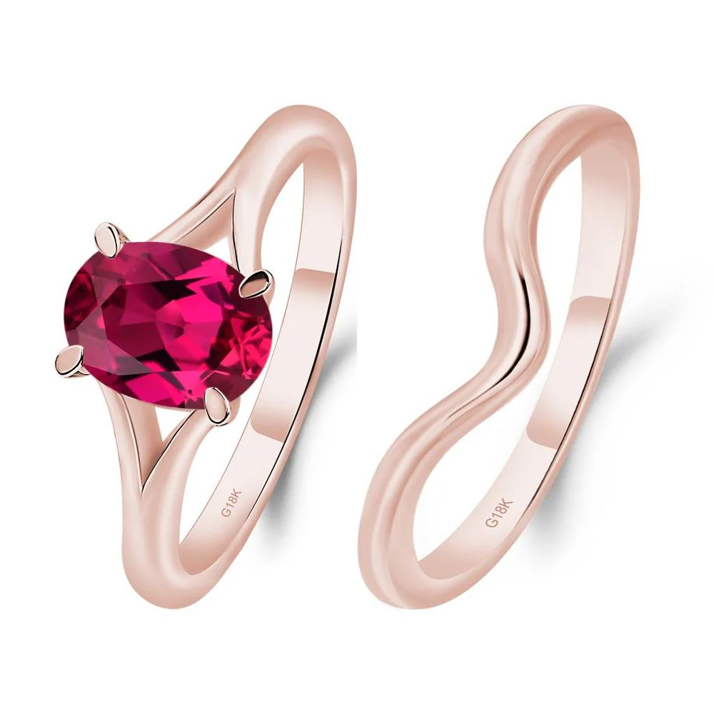 Ruby Split Shank Engagement Ring - Image 17