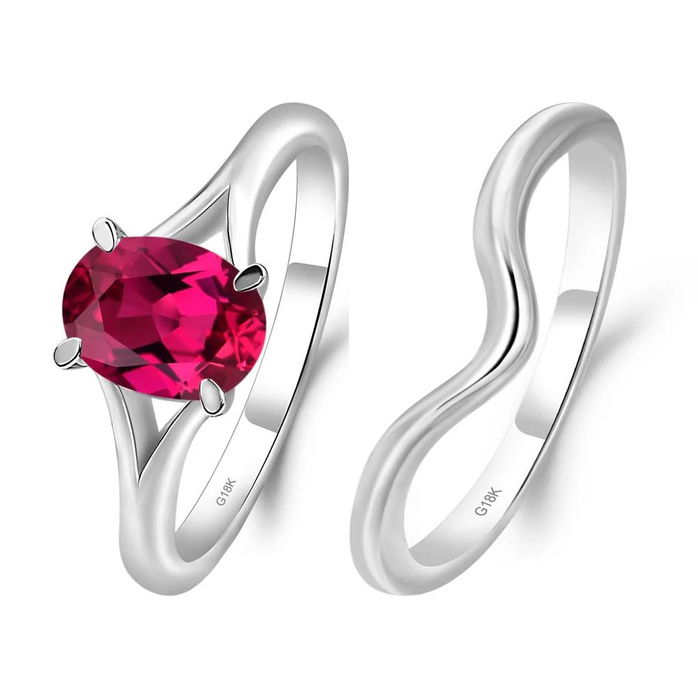 Ruby Split Shank Engagement Ring - Image 19