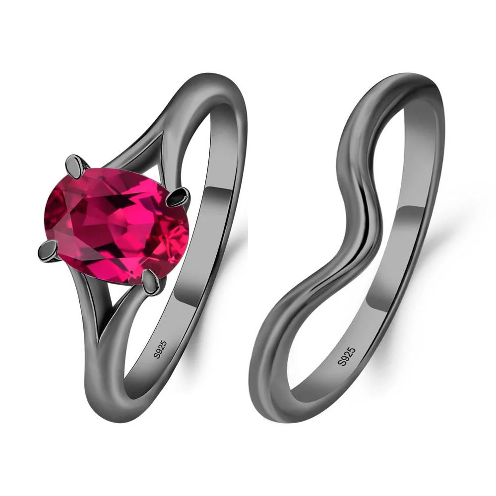 Ruby Split Shank Engagement Ring - Image 23