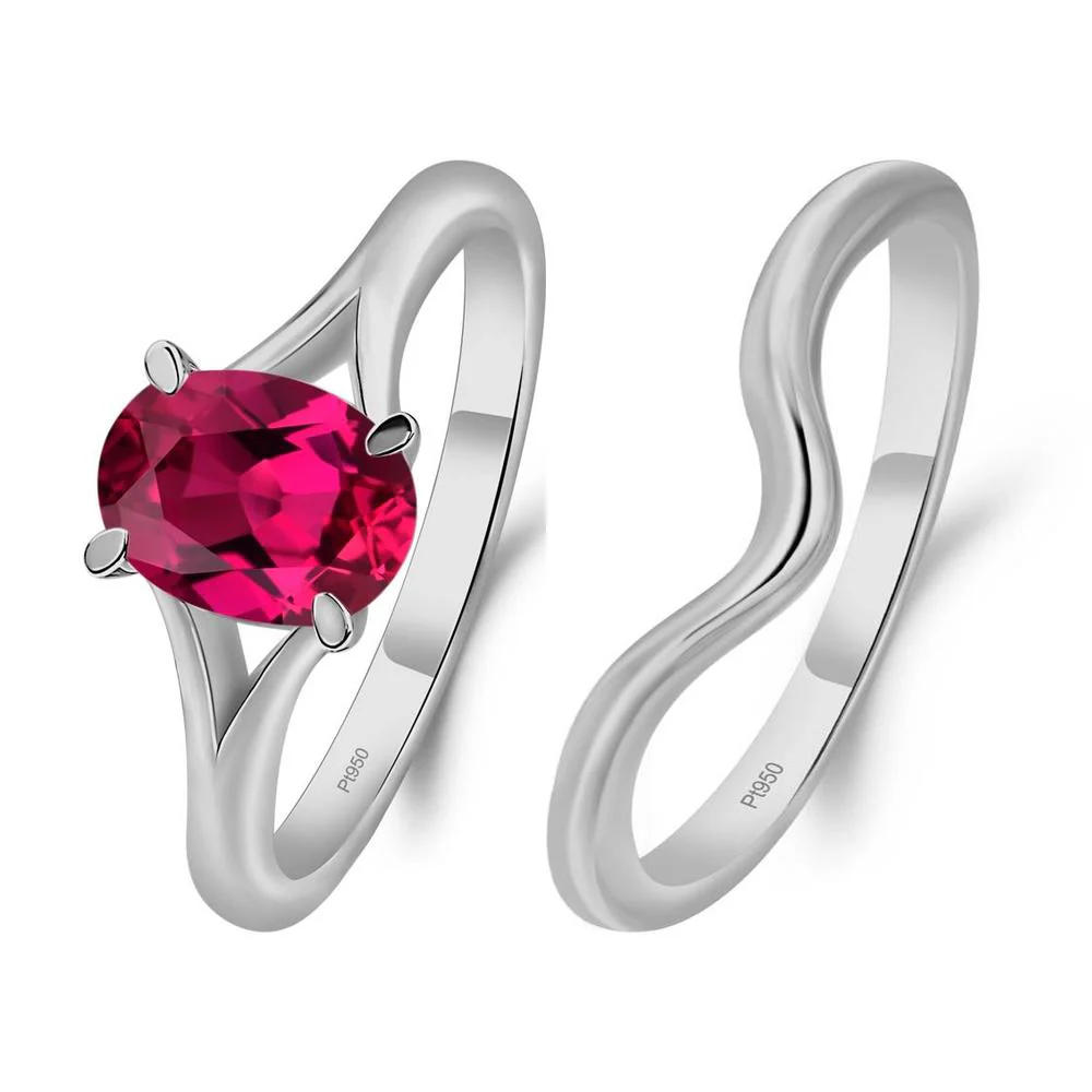 Ruby Split Shank Engagement Ring - Image 25