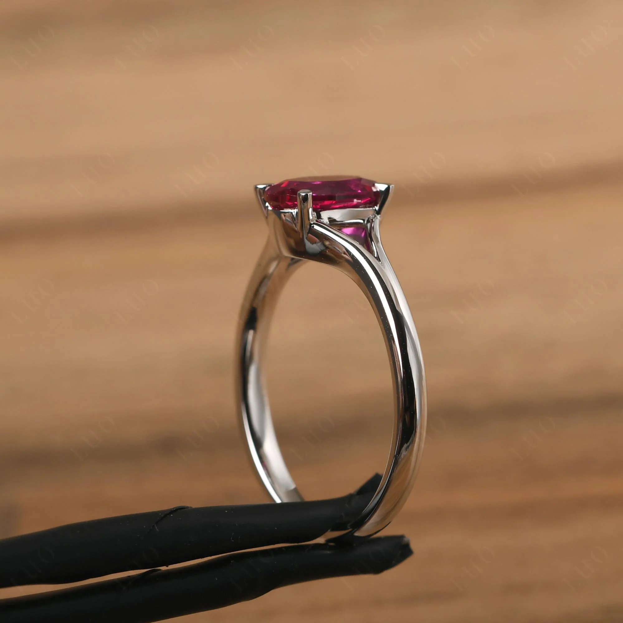 Ruby Split Shank Engagement Ring - Image 32