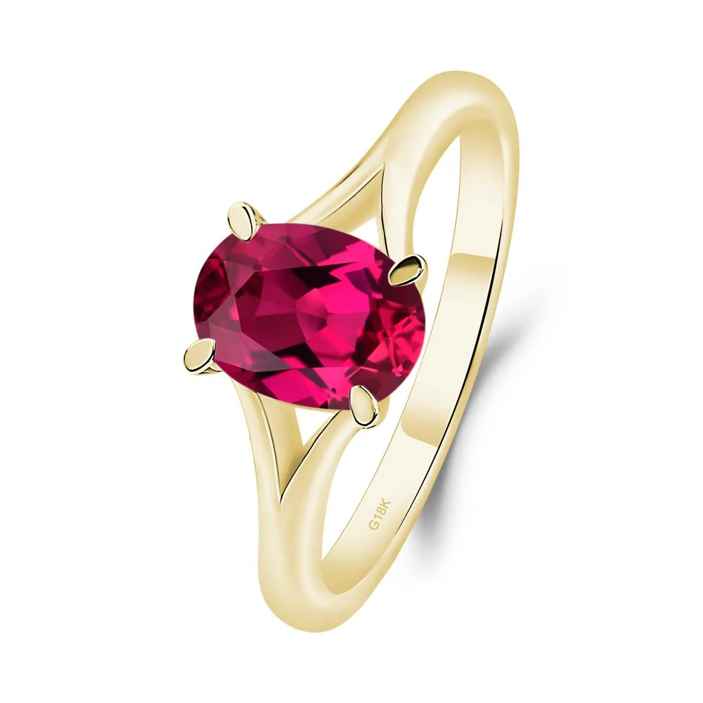 Ruby Split Shank Engagement Ring - Image 5