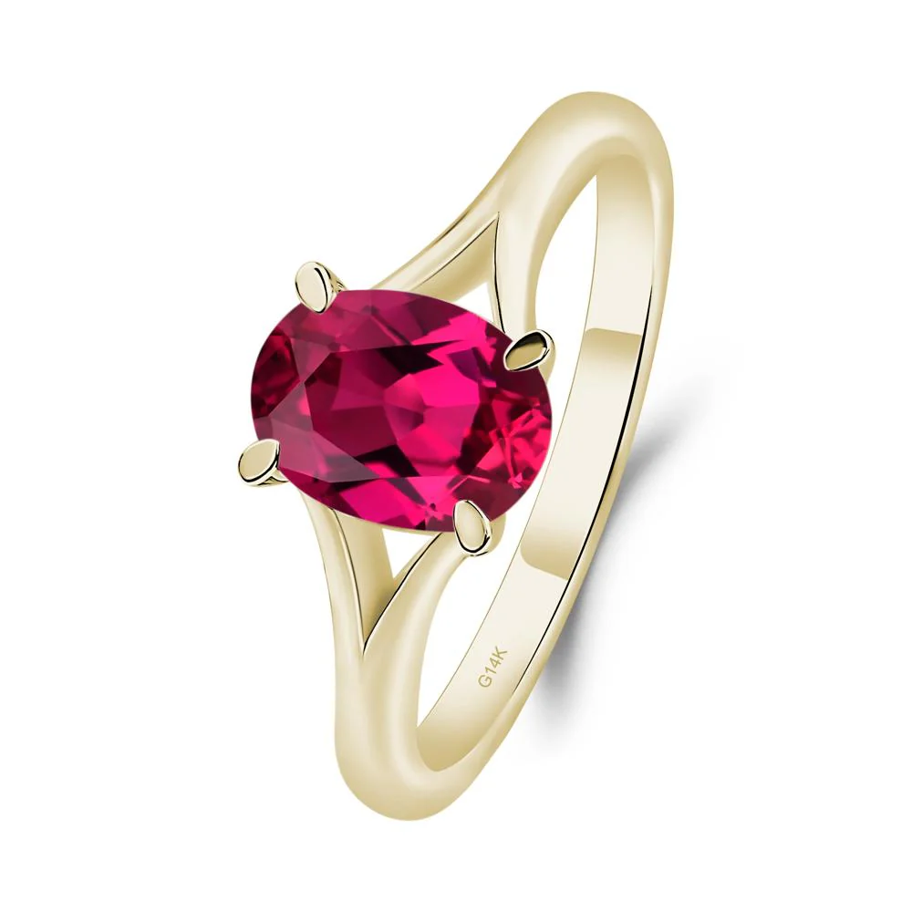 Ruby Split Shank Engagement Ring - Image 8