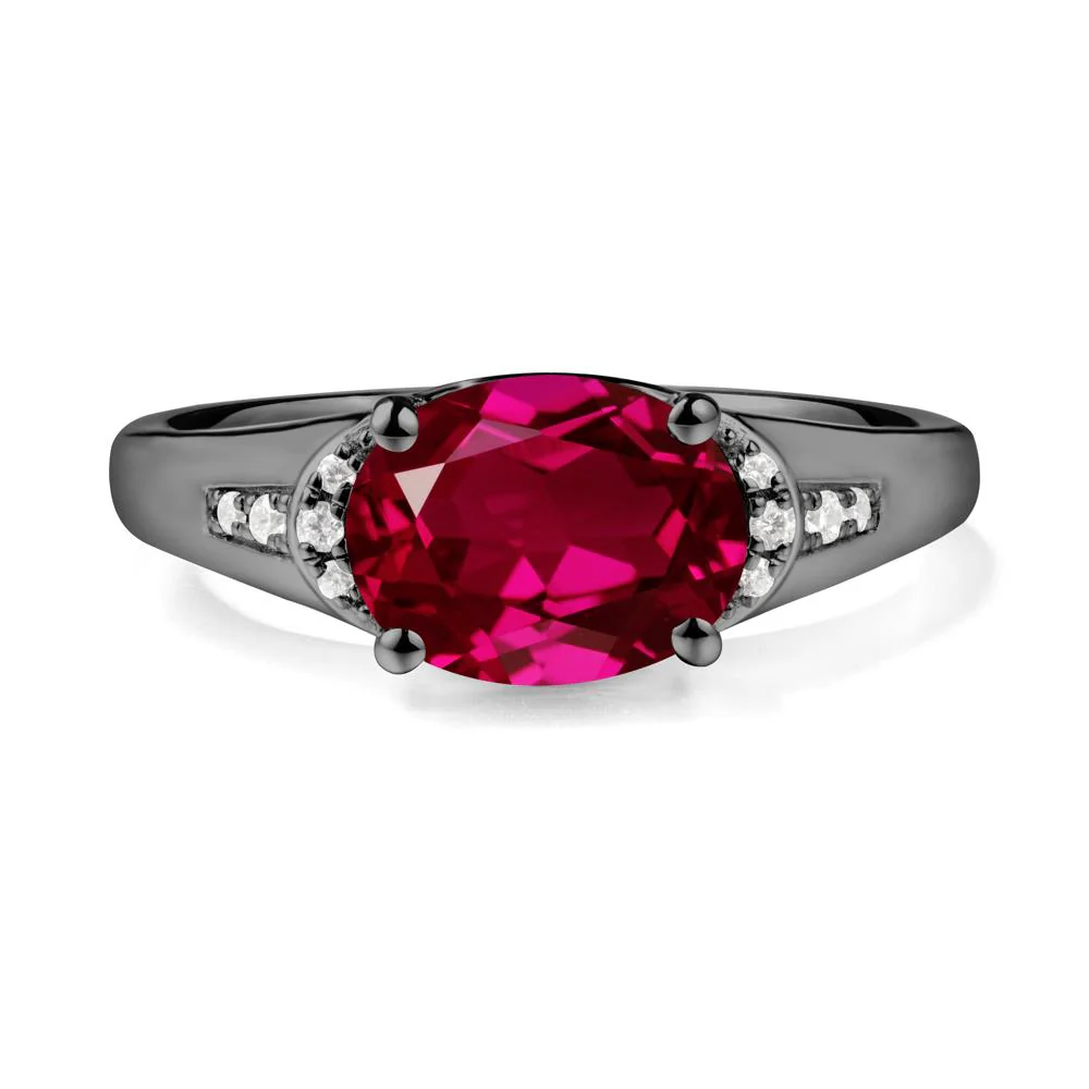 Oval Ruby Statement Ring - Image 5