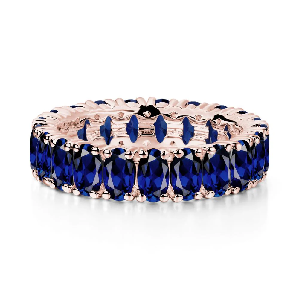 Oval Sapphire Eternity Band Ring
