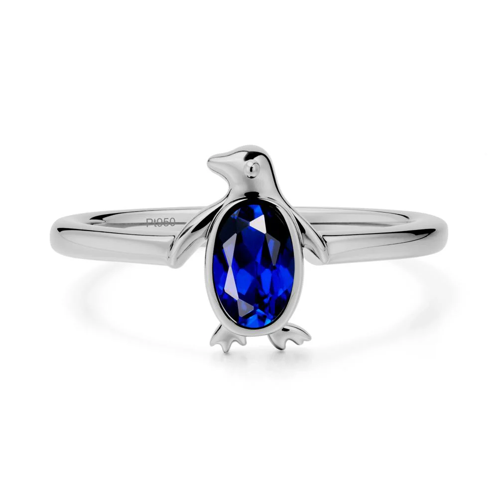 Oval Sapphire Penguin Ring - Image 9
