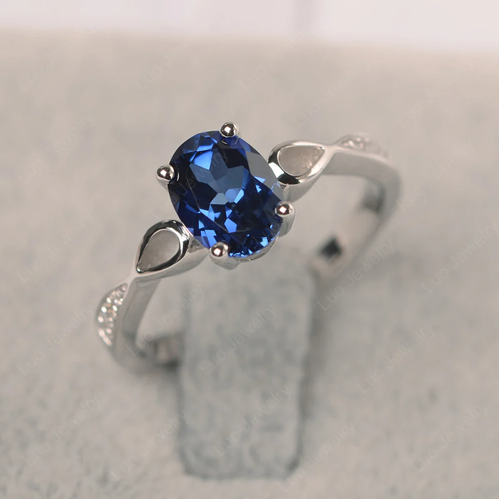 Oval Sapphire Delicate Engagement Ring