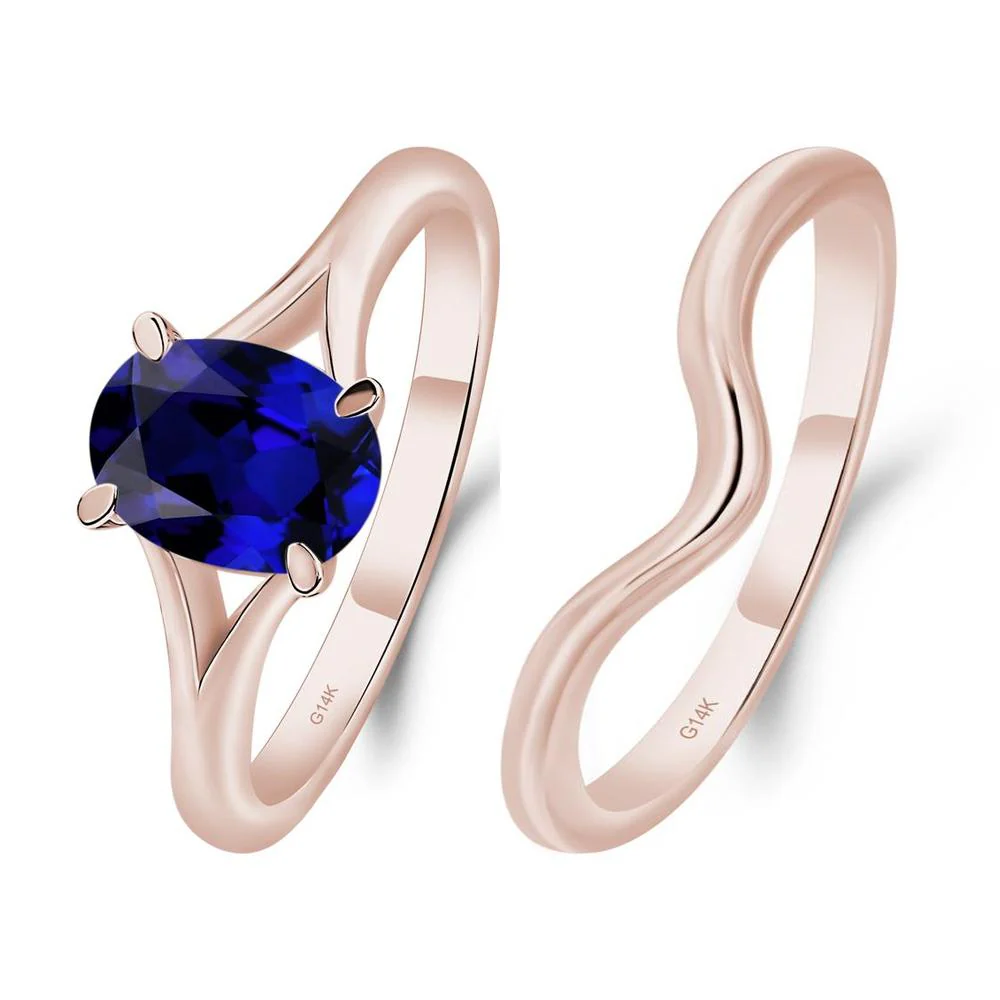 Sapphire Split Shank Ring - Image 11