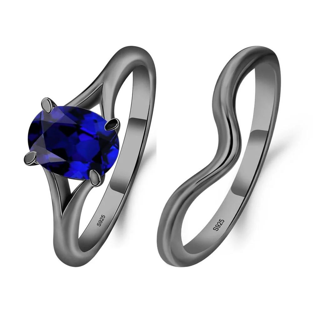 Sapphire Split Shank Ring - Image 23