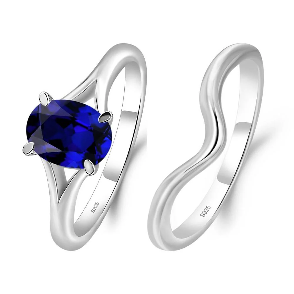 Sapphire Split Shank Ring - Image 27