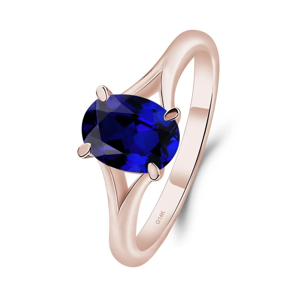Sapphire Split Shank Ring - Image 6