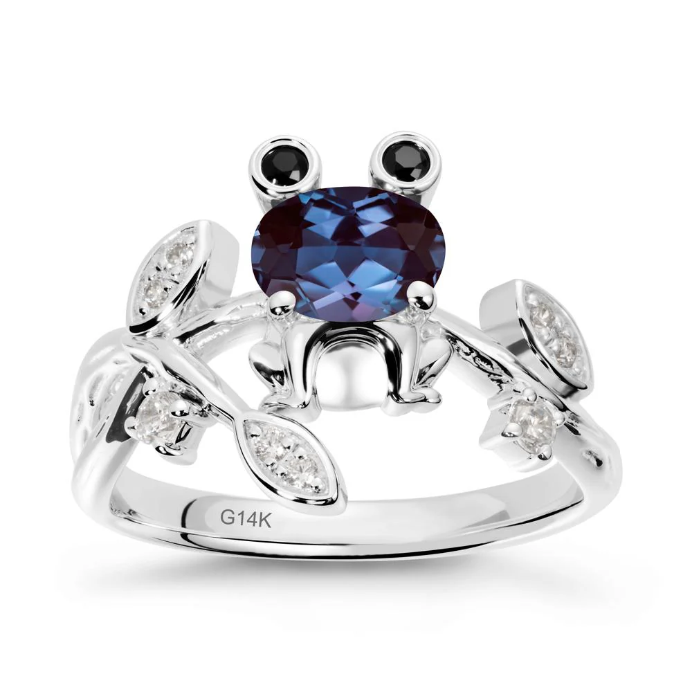 Oval Shaped Alexandrite Frog Ring - Image 3