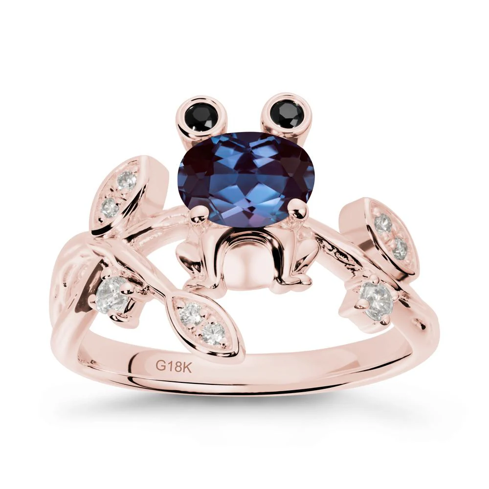 Oval Shaped Alexandrite Frog Ring - Image 4