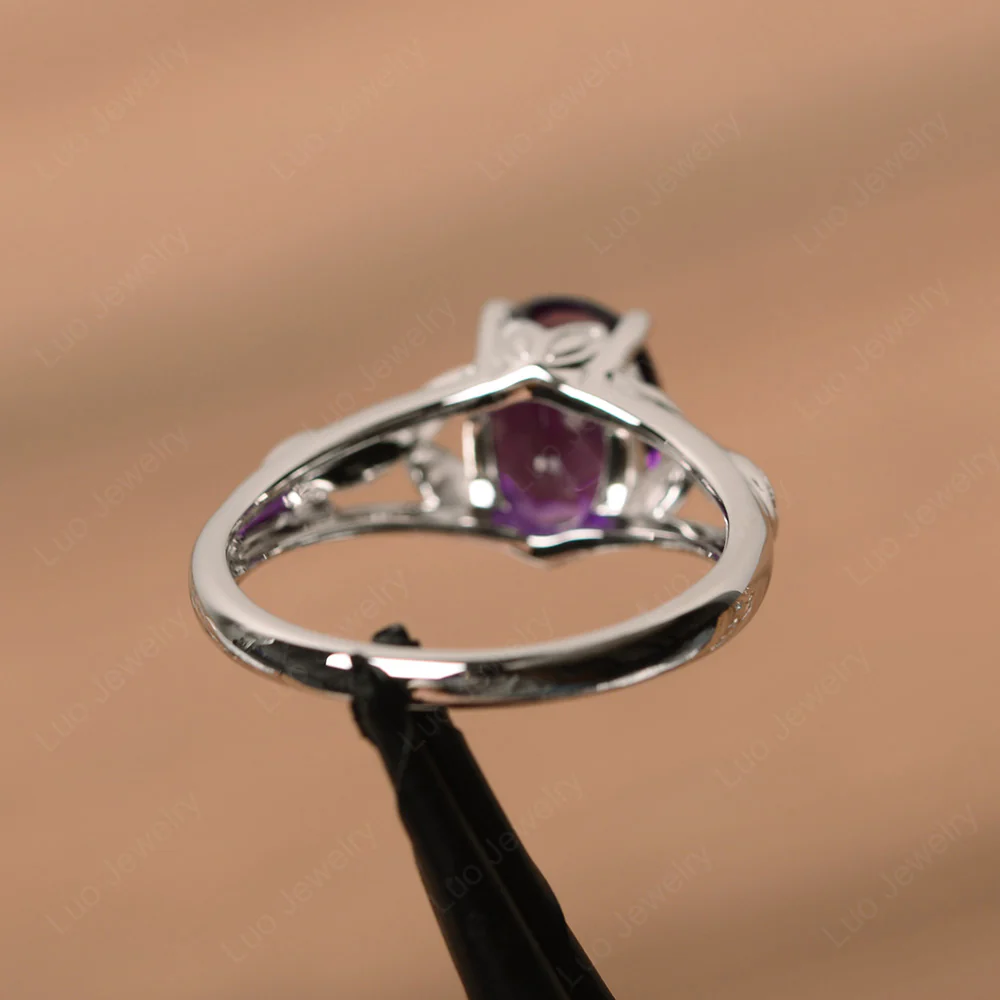 Amethyst Leaf Ring - Image 3