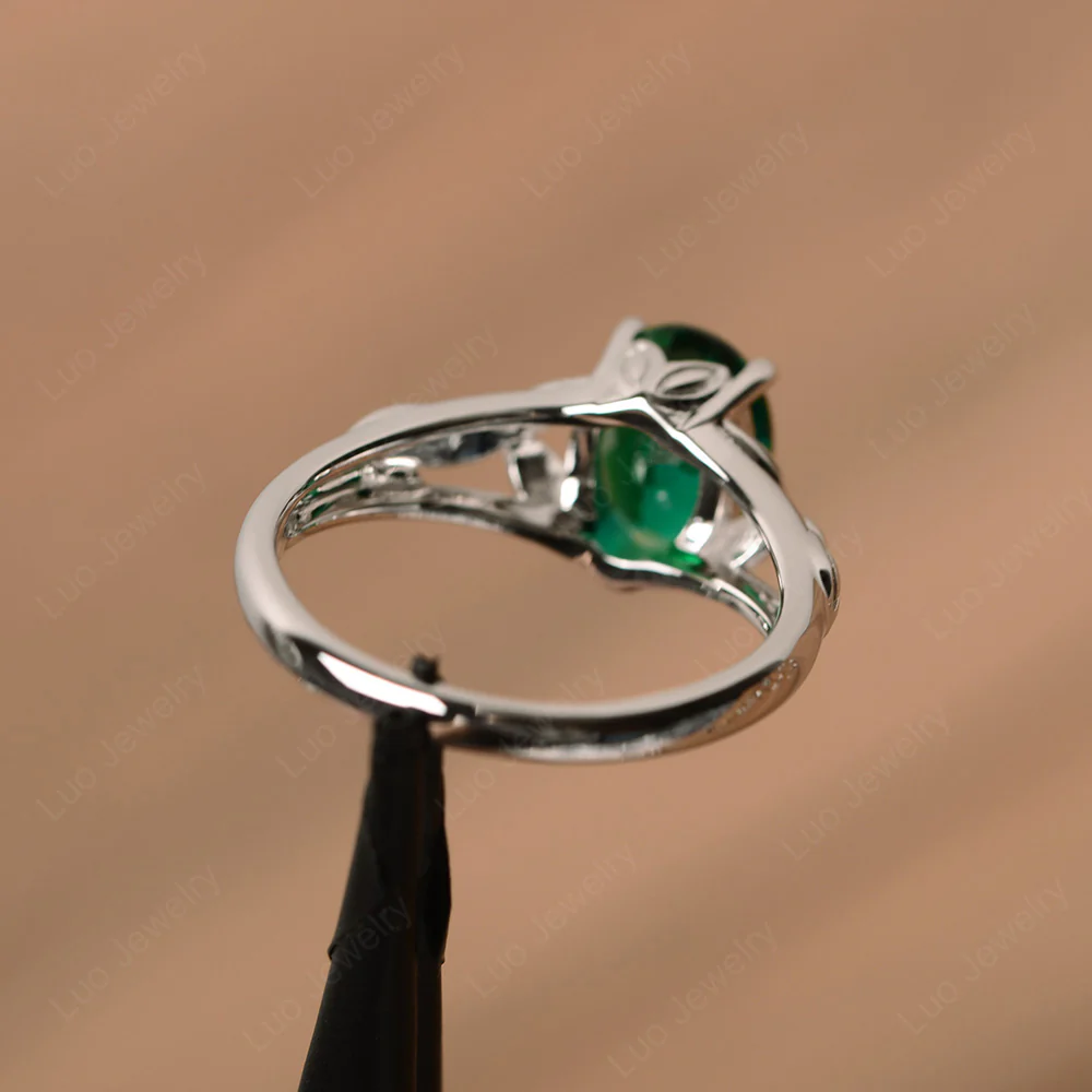 Celtic Emerald Engagement Ring - Image 3