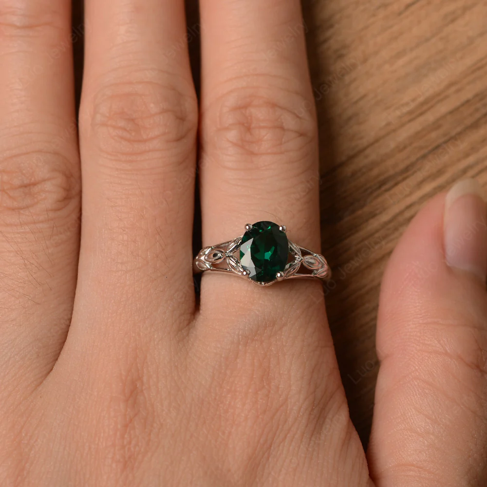 Celtic Emerald Engagement Ring - Image 4