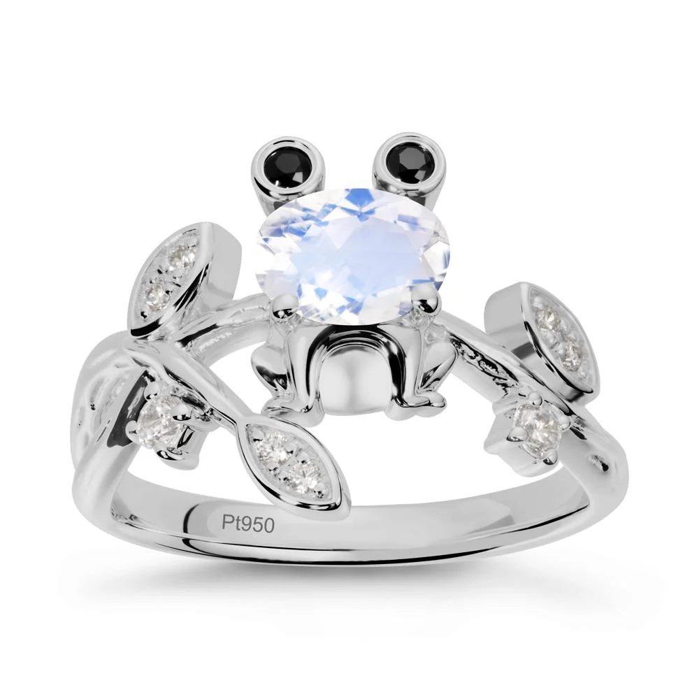 Oval Shaped Moonstone Frog Ring - Image 8