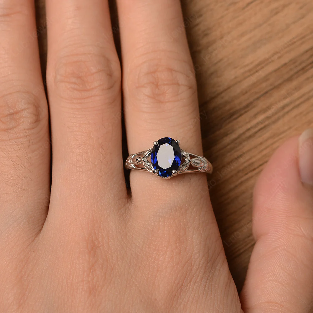 Sapphire Leaf Ring - Image 3