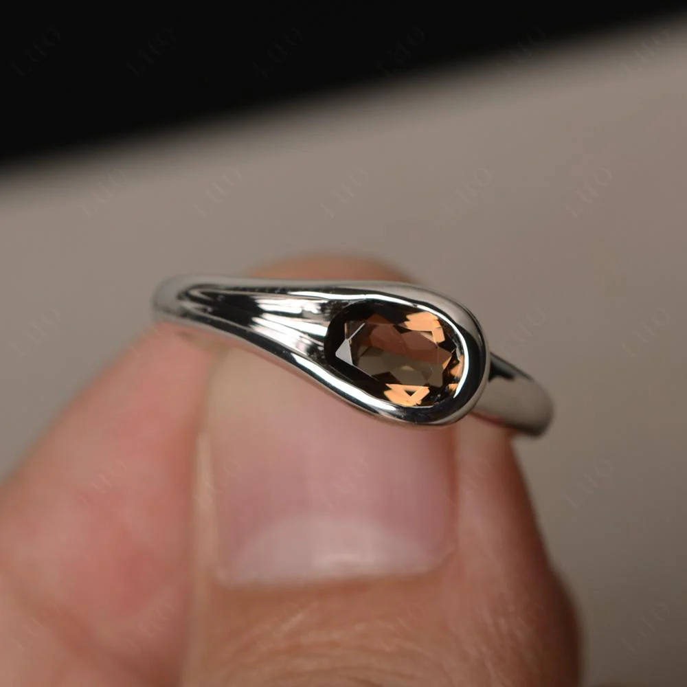 Smoky Quartz Streamline Ring - Image 11
