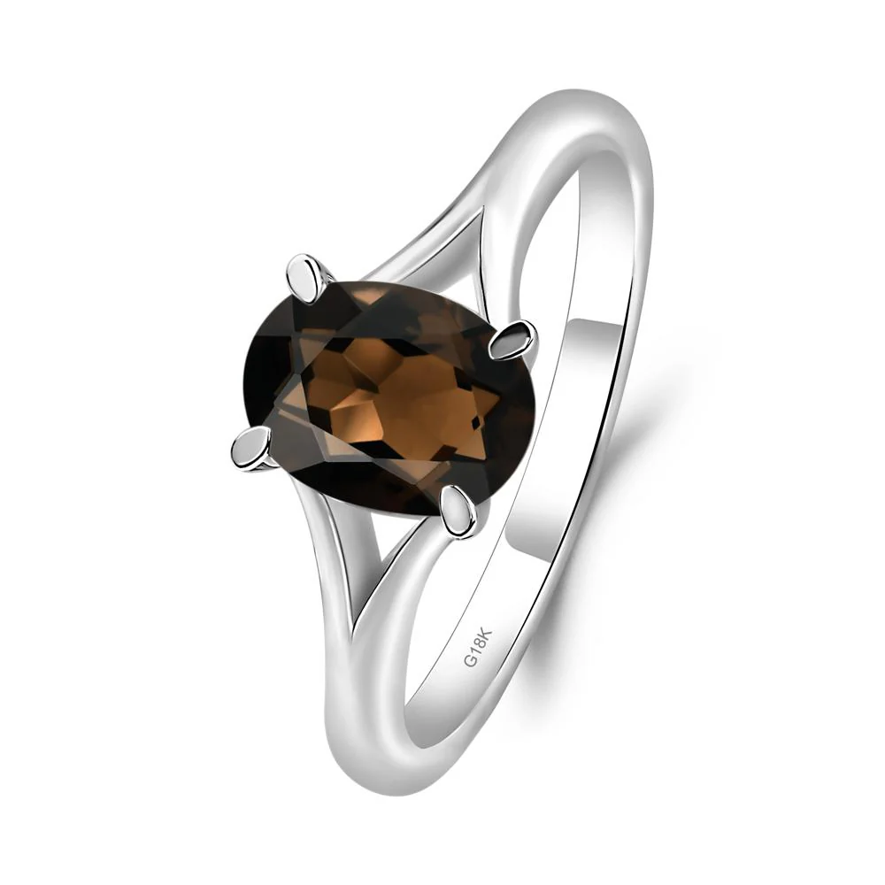 Smoky Quartz Solitaire Promise Ring