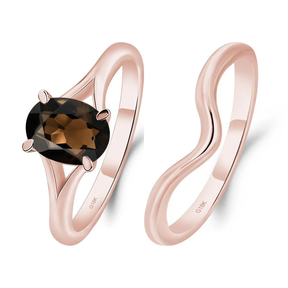 Smoky Quartz Solitaire Promise Ring - Image 17