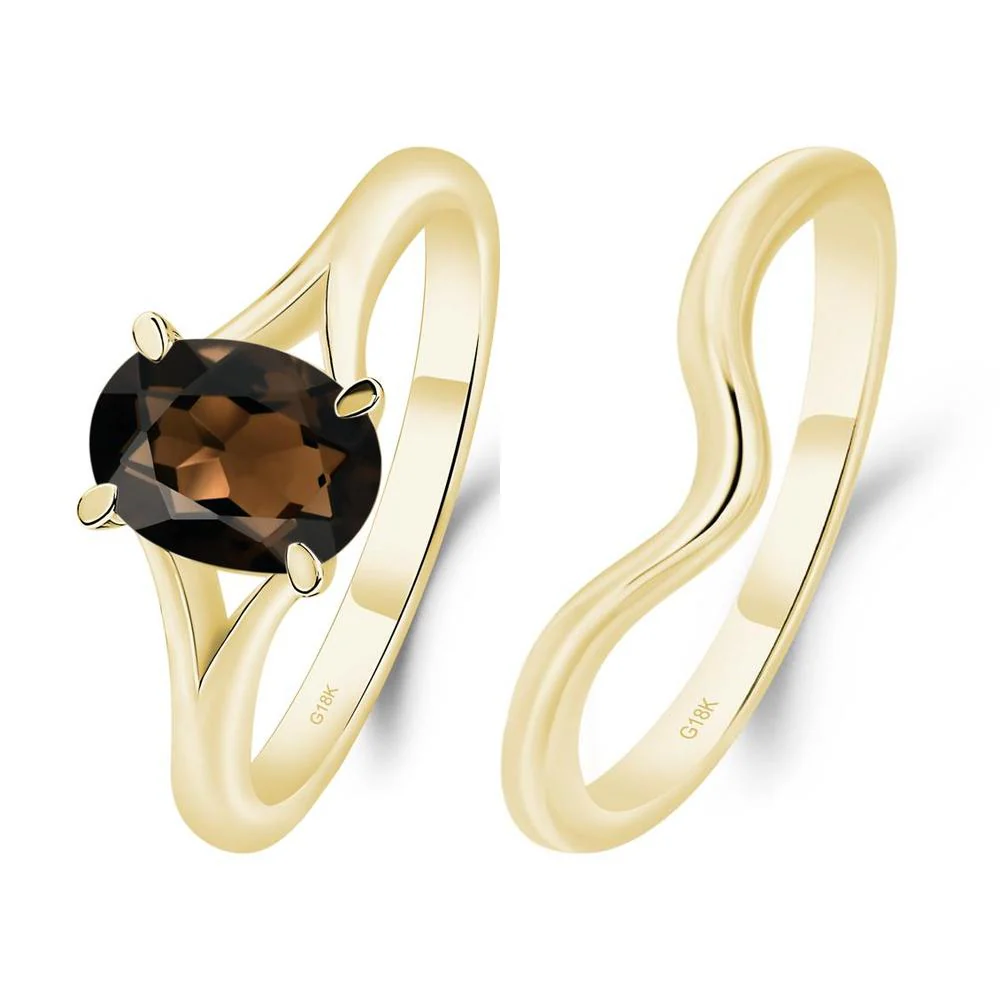 Smoky Quartz Solitaire Promise Ring - Image 21