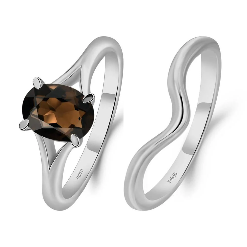 Smoky Quartz Solitaire Promise Ring - Image 25