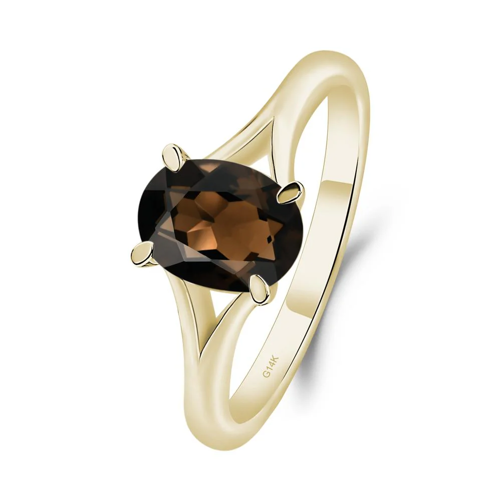 Smoky Quartz Solitaire Promise Ring - Image 3